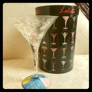 Lolita Handpainted Martini glass